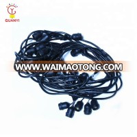 E26 48ft Black Wire Patio String Lights Christmas LED Strand