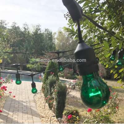 48-Ft String Light Company Vintage Outdoor Commercial String Lights with 24 Suspended Sockets and 24 Clear S14 Bulbs